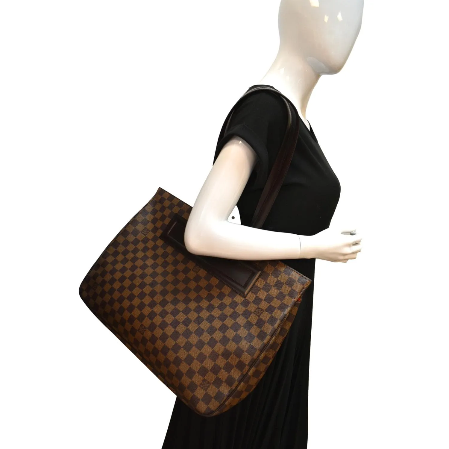 LOUIS VUITTON Parioli GM Damier Ebene Tote Shoulder Bag Brown
