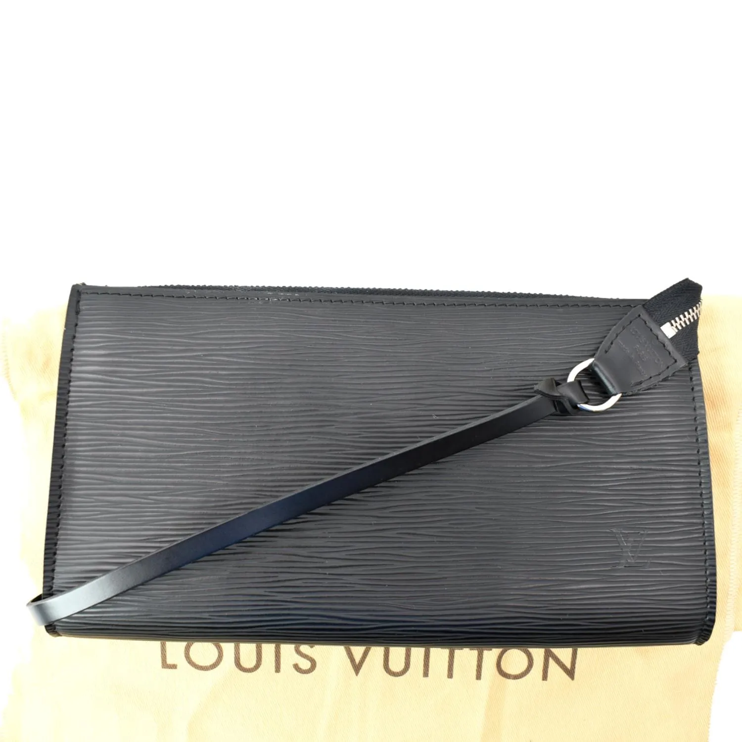 LOUIS VUITTON Pochette Accessoires Epi Leather Shoulder Bag Noir Black