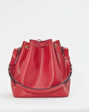 Louis Vuitton Red Epi Leather Noe Bucket Bag