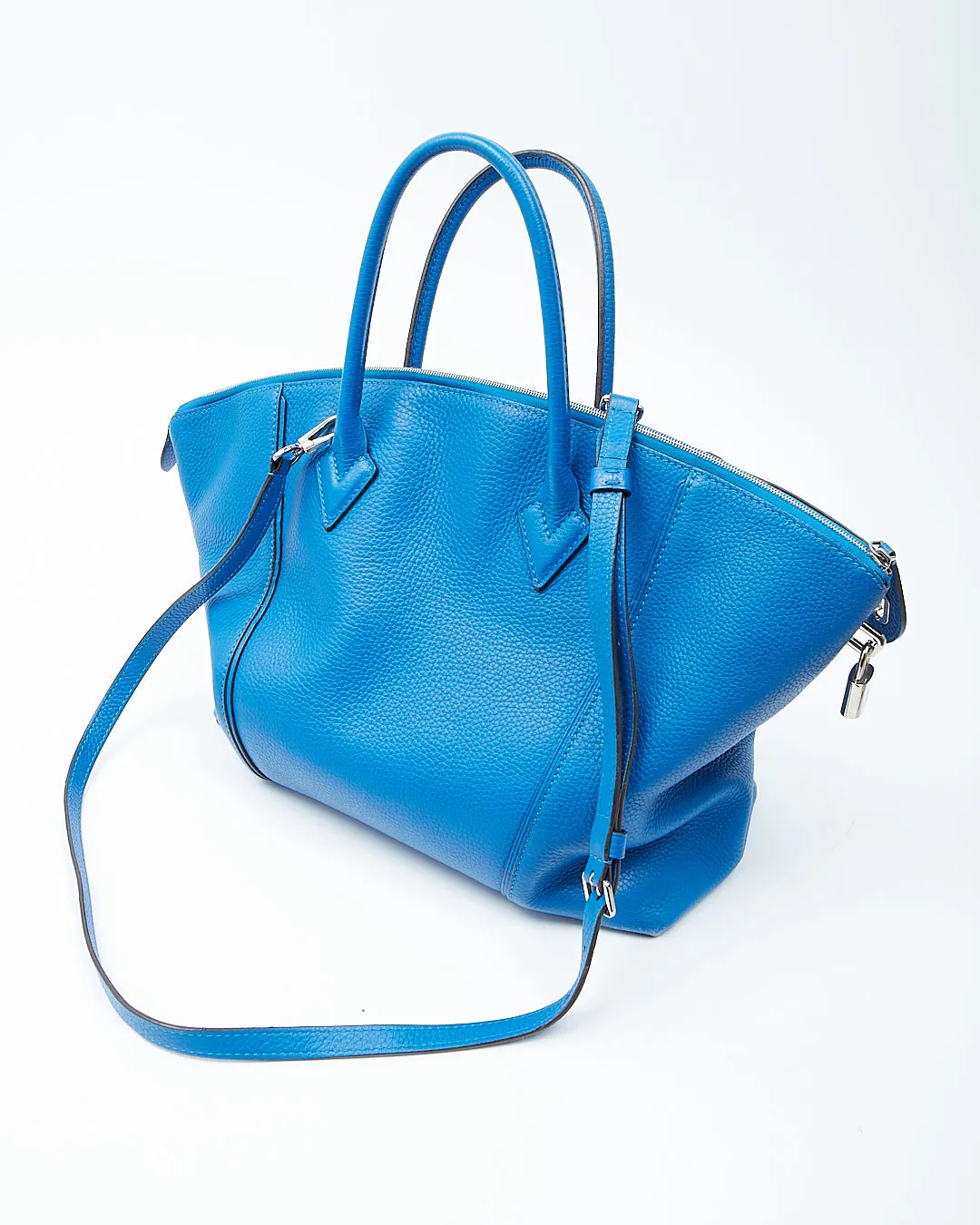 Louis Vuitton Royal Blue Taurillon Leather Soft Lockit MM Bag