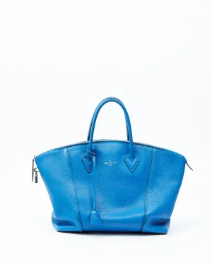 Louis Vuitton Royal Blue Taurillon Leather Soft Lockit MM Bag