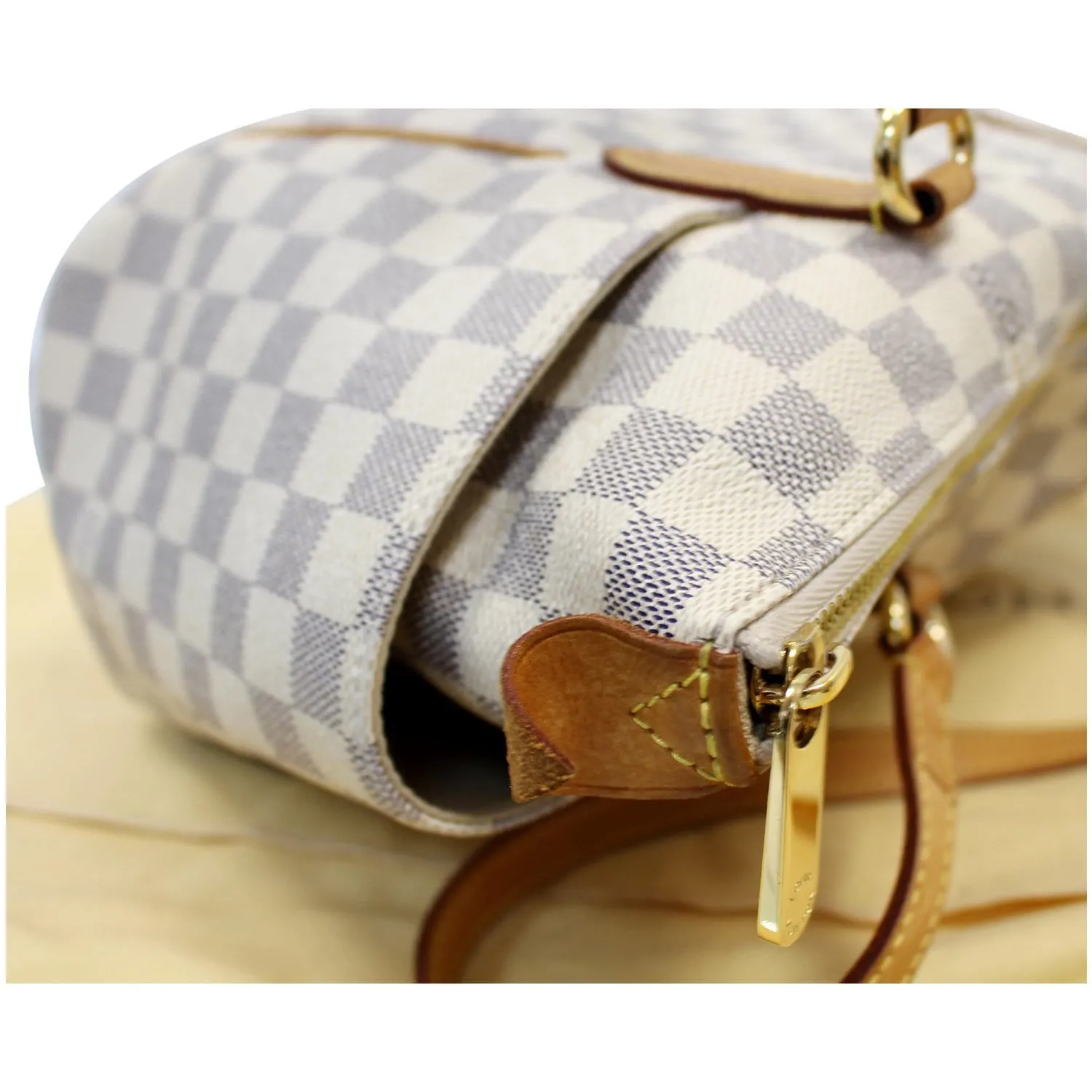 LOUIS VUITTON Totally PM Damier Azur Shoulder Bag White