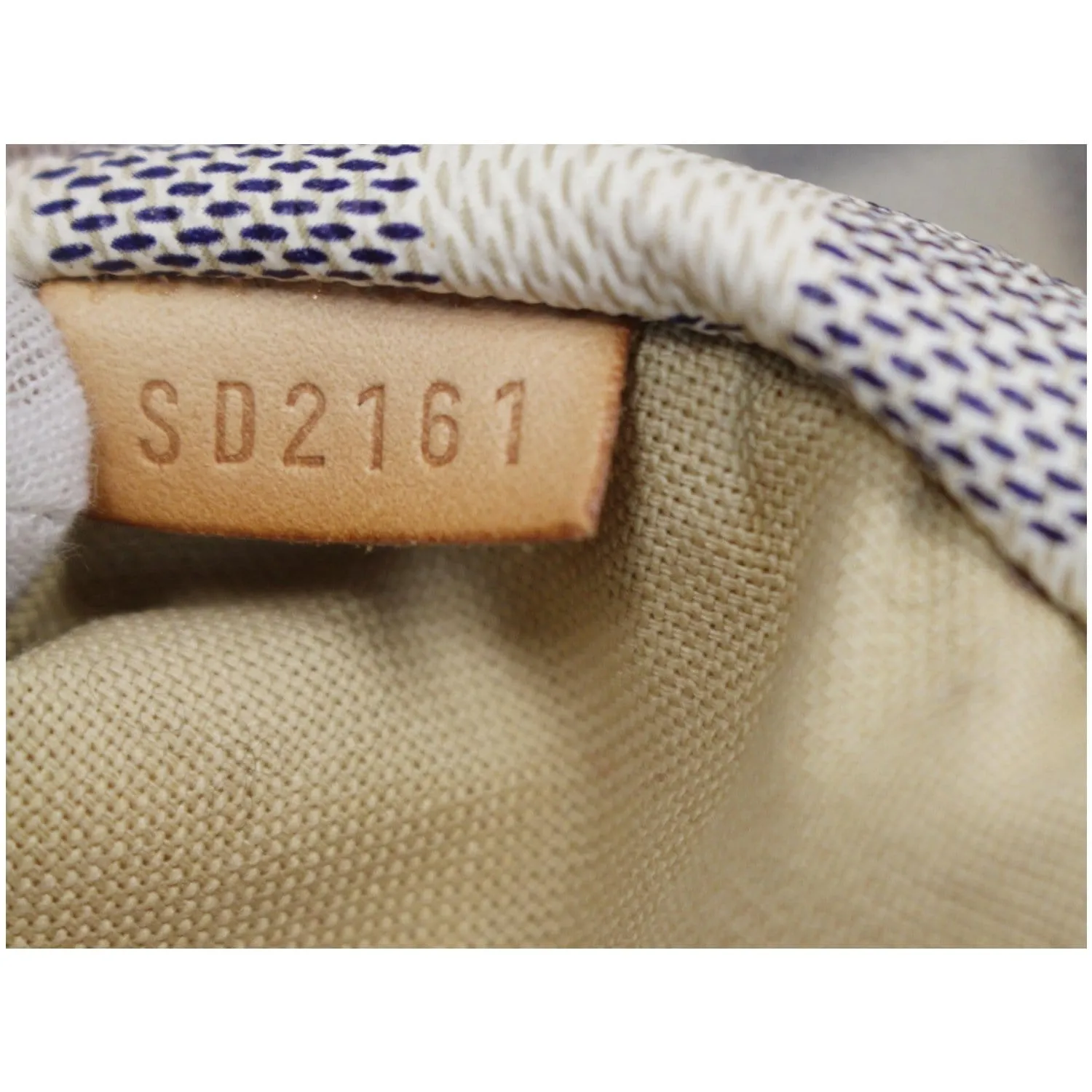 LOUIS VUITTON Totally PM Damier Azur Shoulder Bag White