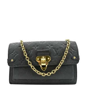 LOUIS VUITTON Vavin Monogram Empreinte Chain Shoulder Bag Black