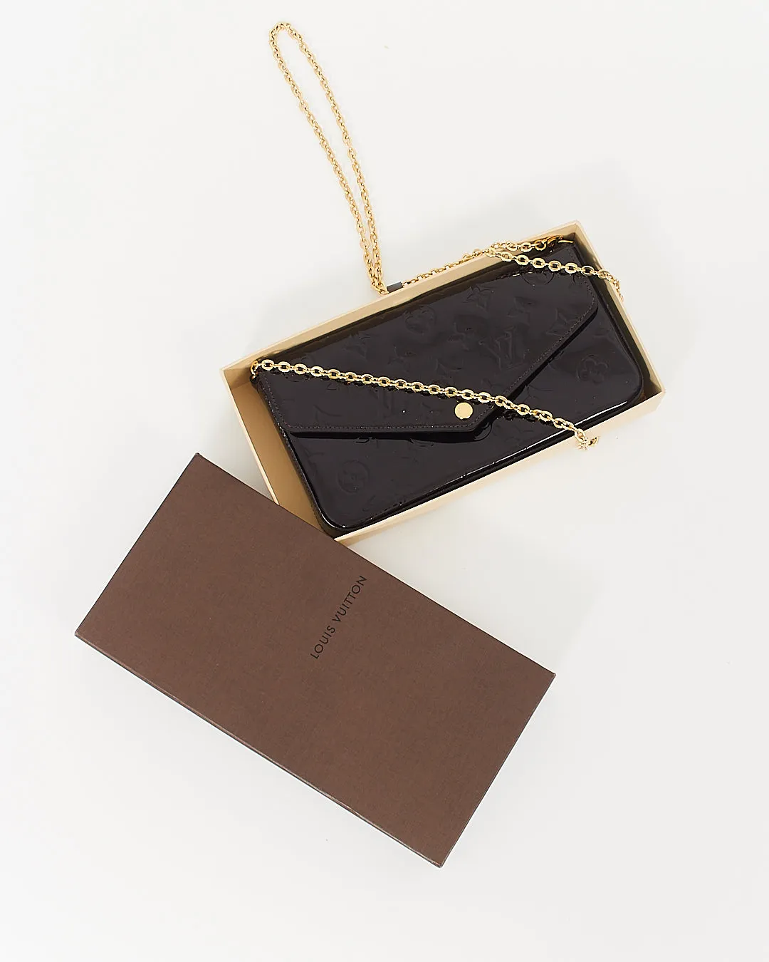 Louis Vuitton Vernis Amarante Pochette Felicie Wallet On Chain