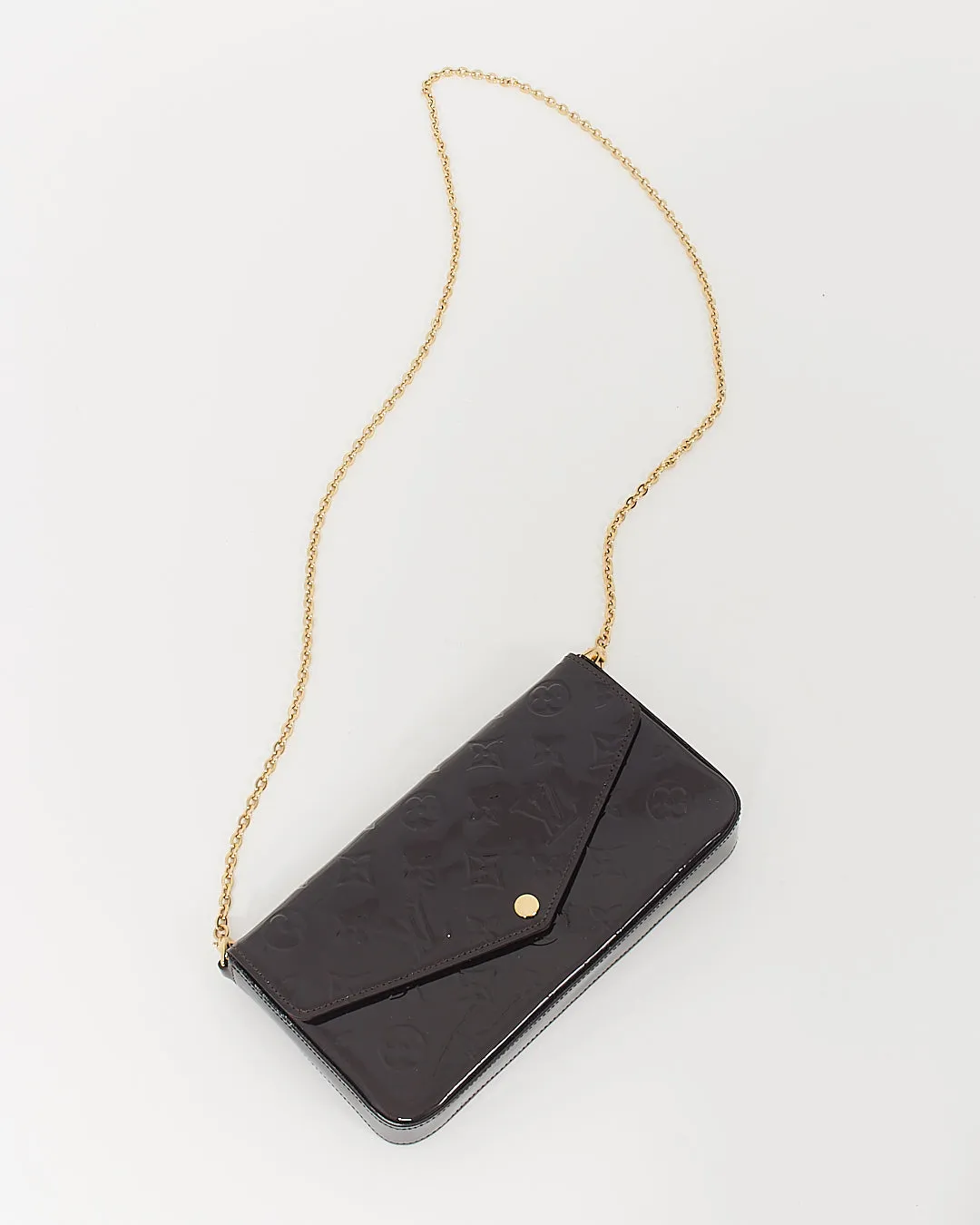 Louis Vuitton Vernis Amarante Pochette Felicie Wallet On Chain