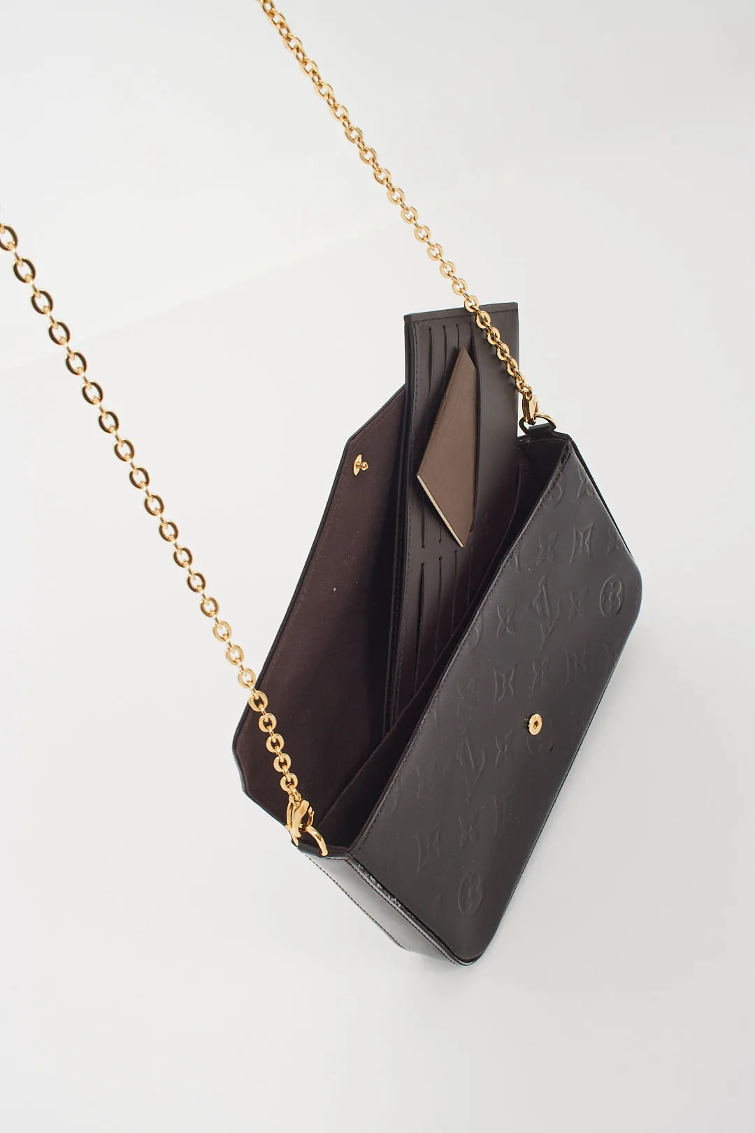 Louis Vuitton Vernis Amarante Pochette Felicie Wallet On Chain