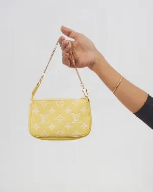 Louis Vuitton Yellow Monogram Empreinte Mini Pochette Accessoire
