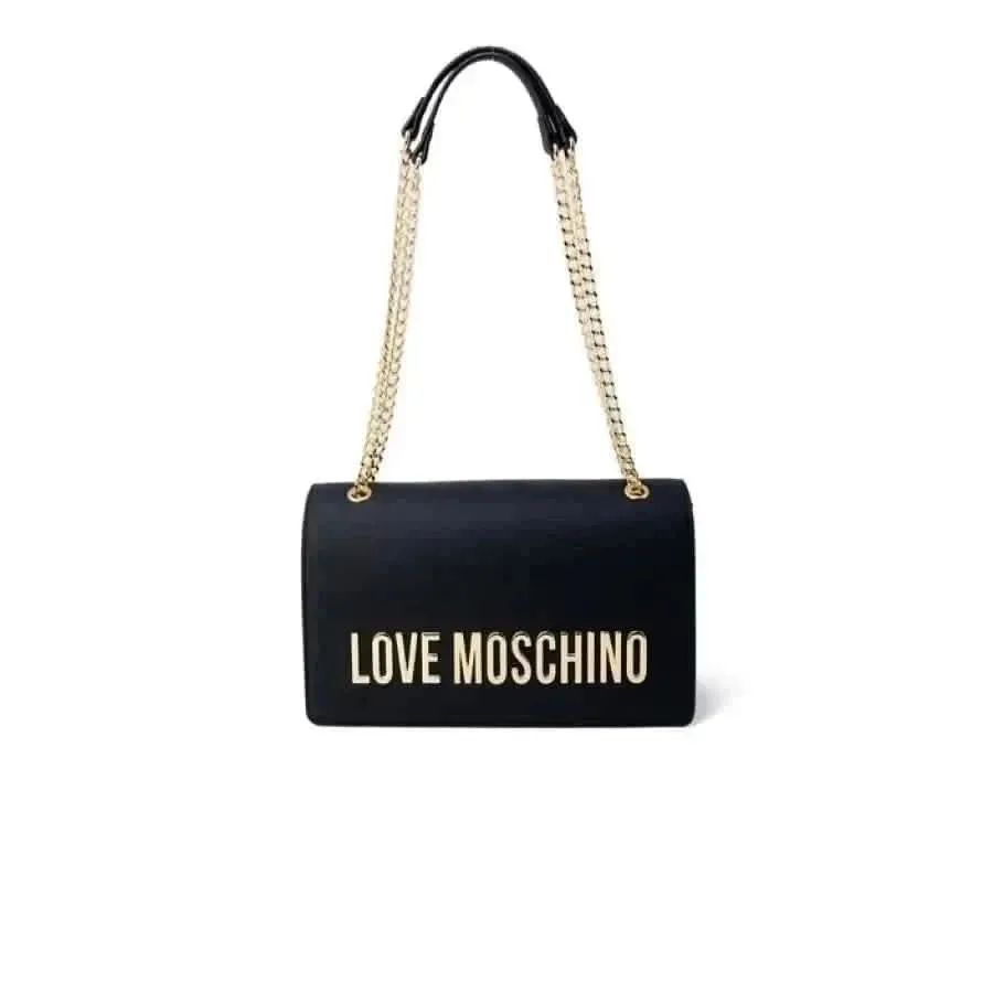 Love Moschino Black Faux Leather Shoulder Bag