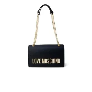 Love Moschino Black Faux Leather Shoulder Bag