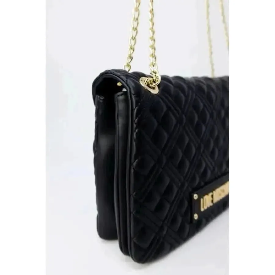 Love Moschino Gold Faux Leather Shoulder Bag