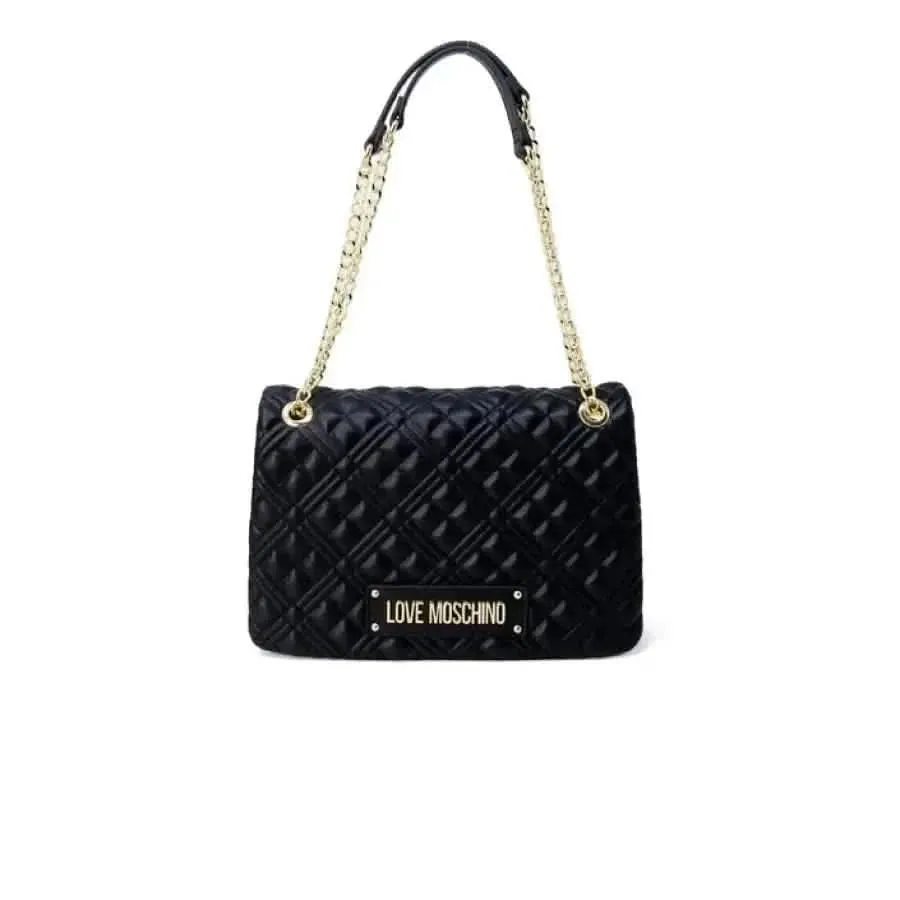 Love Moschino Gold Faux Leather Shoulder Bag