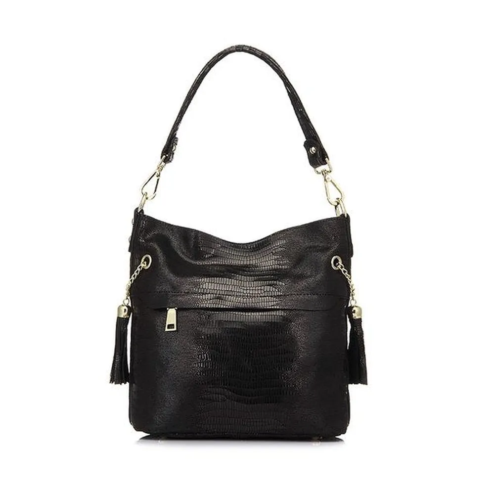<bold>Bucket / Crossbody Bag <br>Genuine-Leather