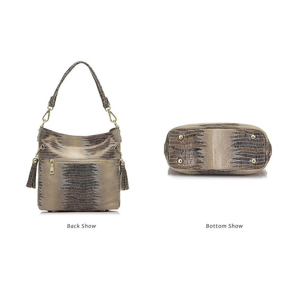 <bold>Bucket / Crossbody Bag <br>Genuine-Leather