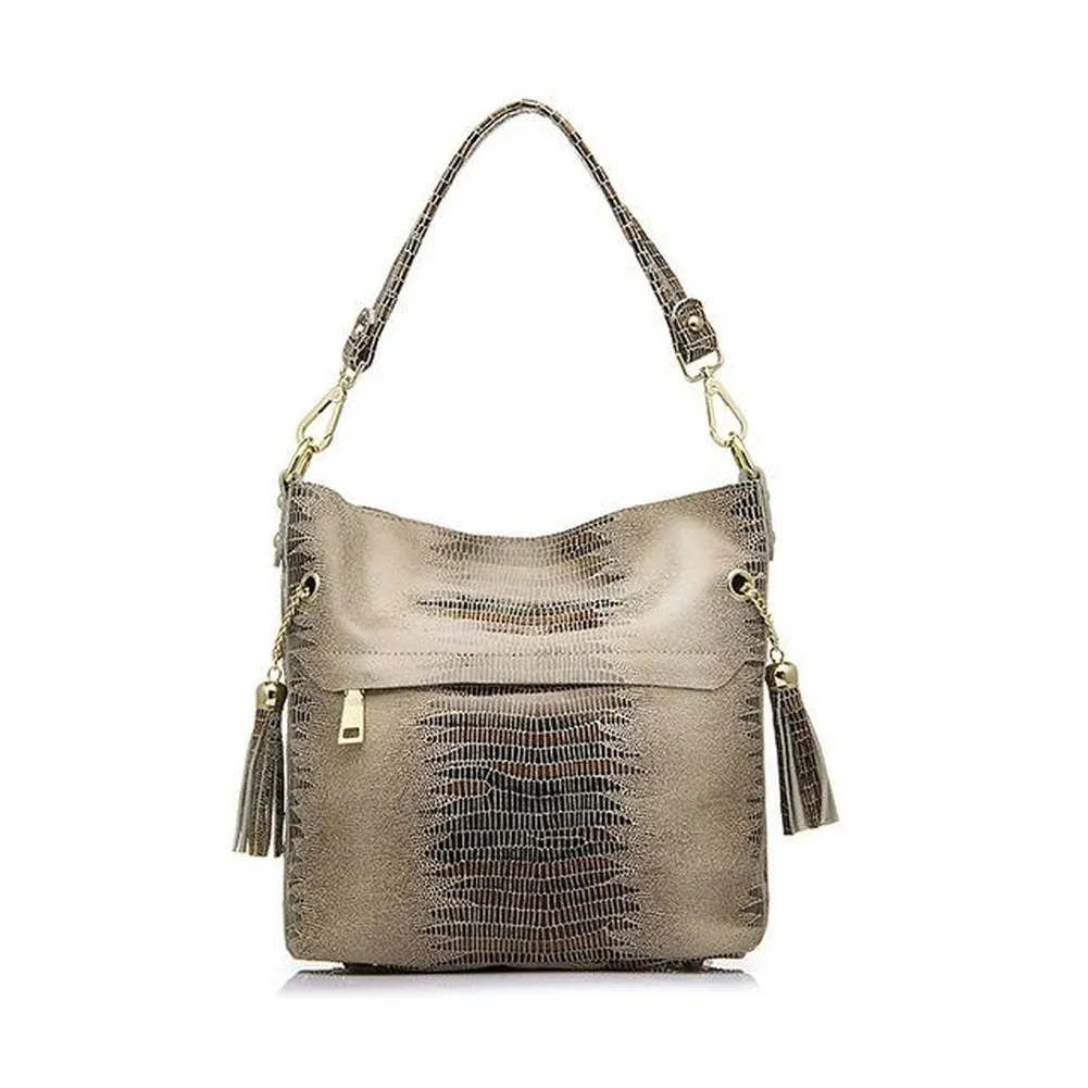 <bold>Bucket / Crossbody Bag <br>Genuine-Leather