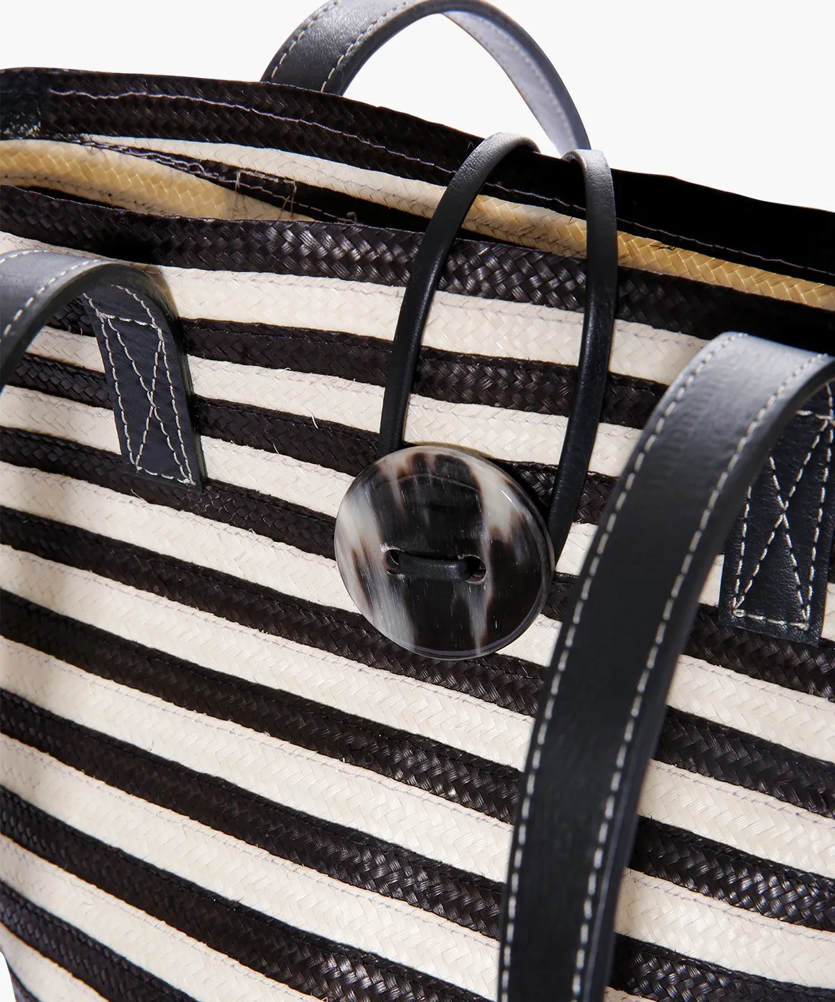 Marcial Mini in Raffia and Leather