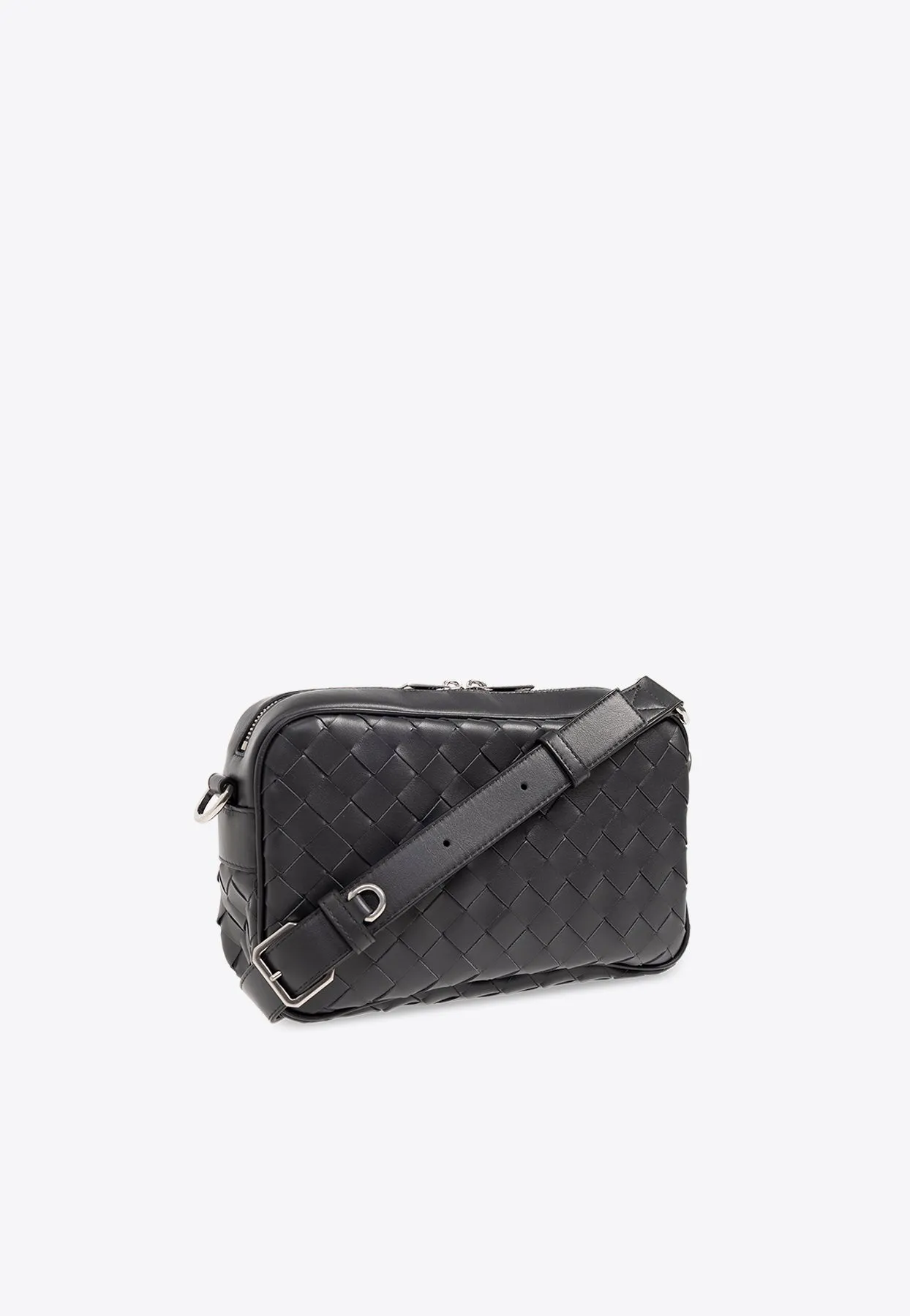 Medium Intrecciato Leather Crossbody Bag