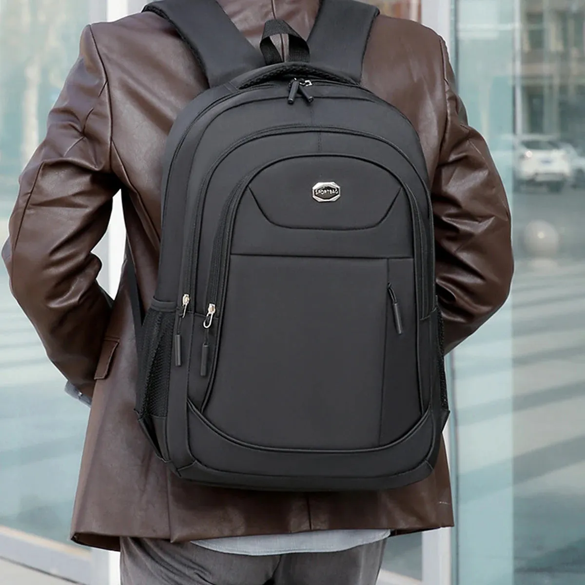 Men's Backpack Oxford Waterproof Backpack Business Computer Bag Leisure Travel Backpack High School Student Backpack-ll