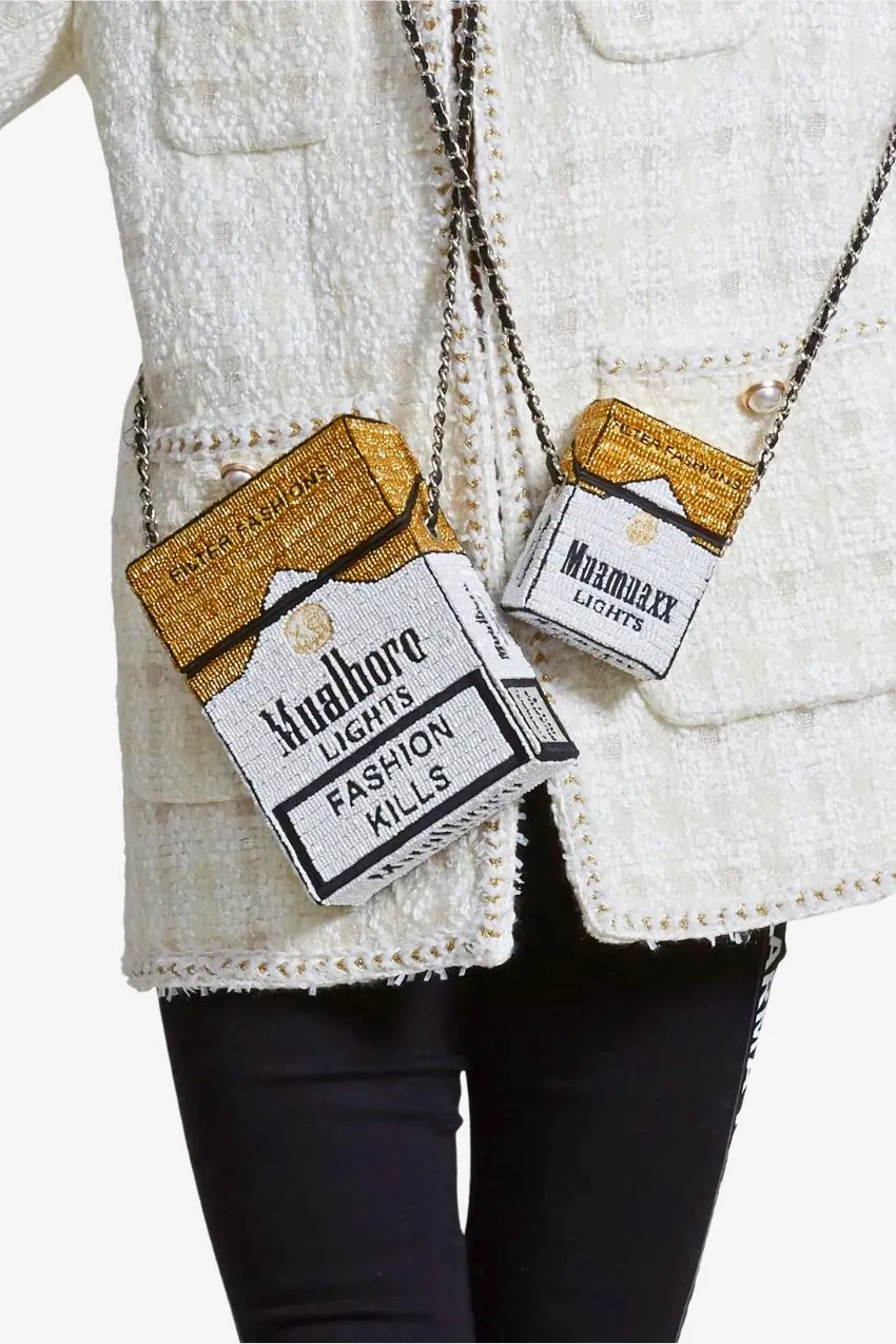 Mini Box Crossbody Bag " Mualboro Lights Fashion Kills "