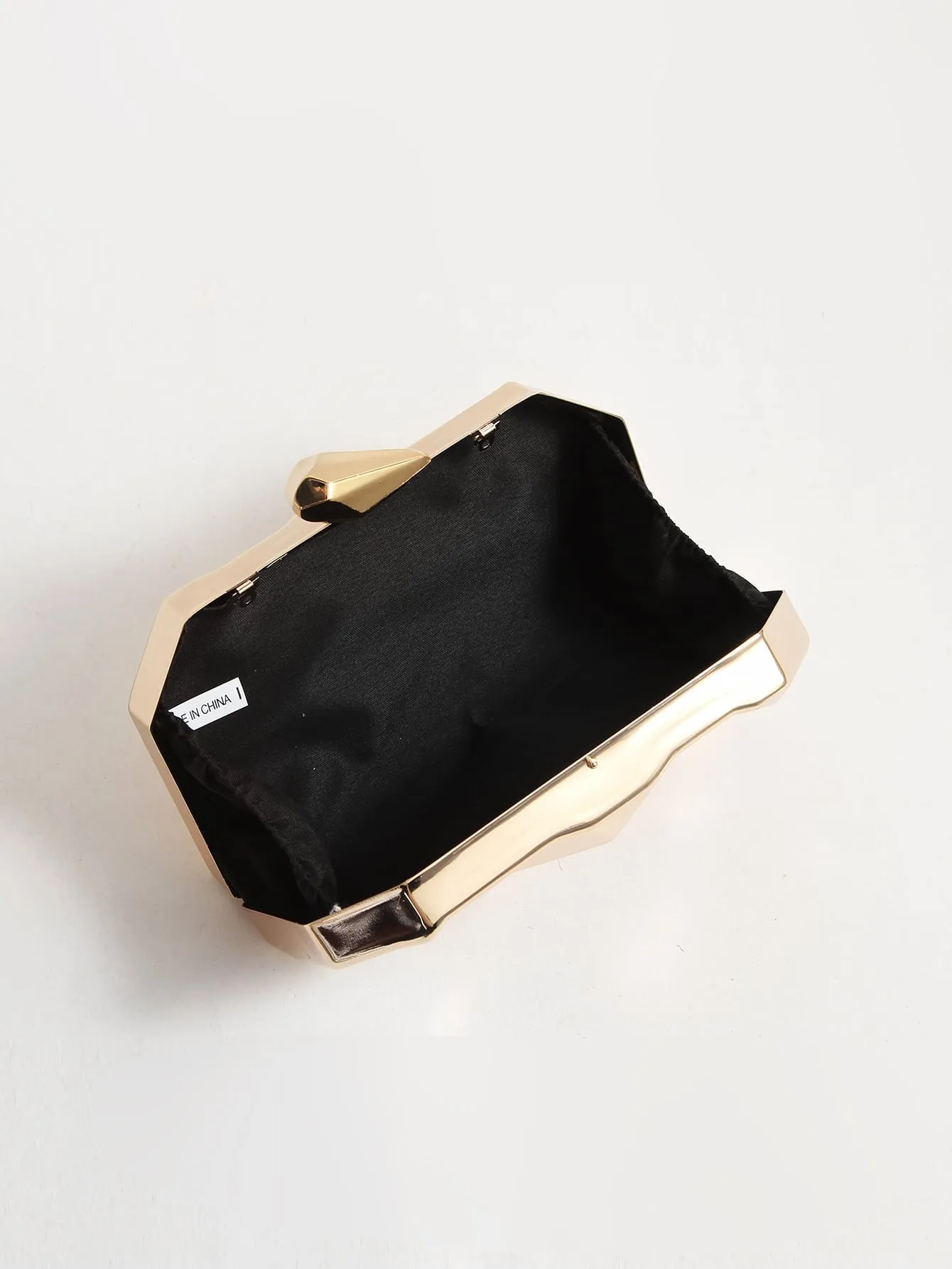 Mini Geometric Design Baguette Bag - Gold