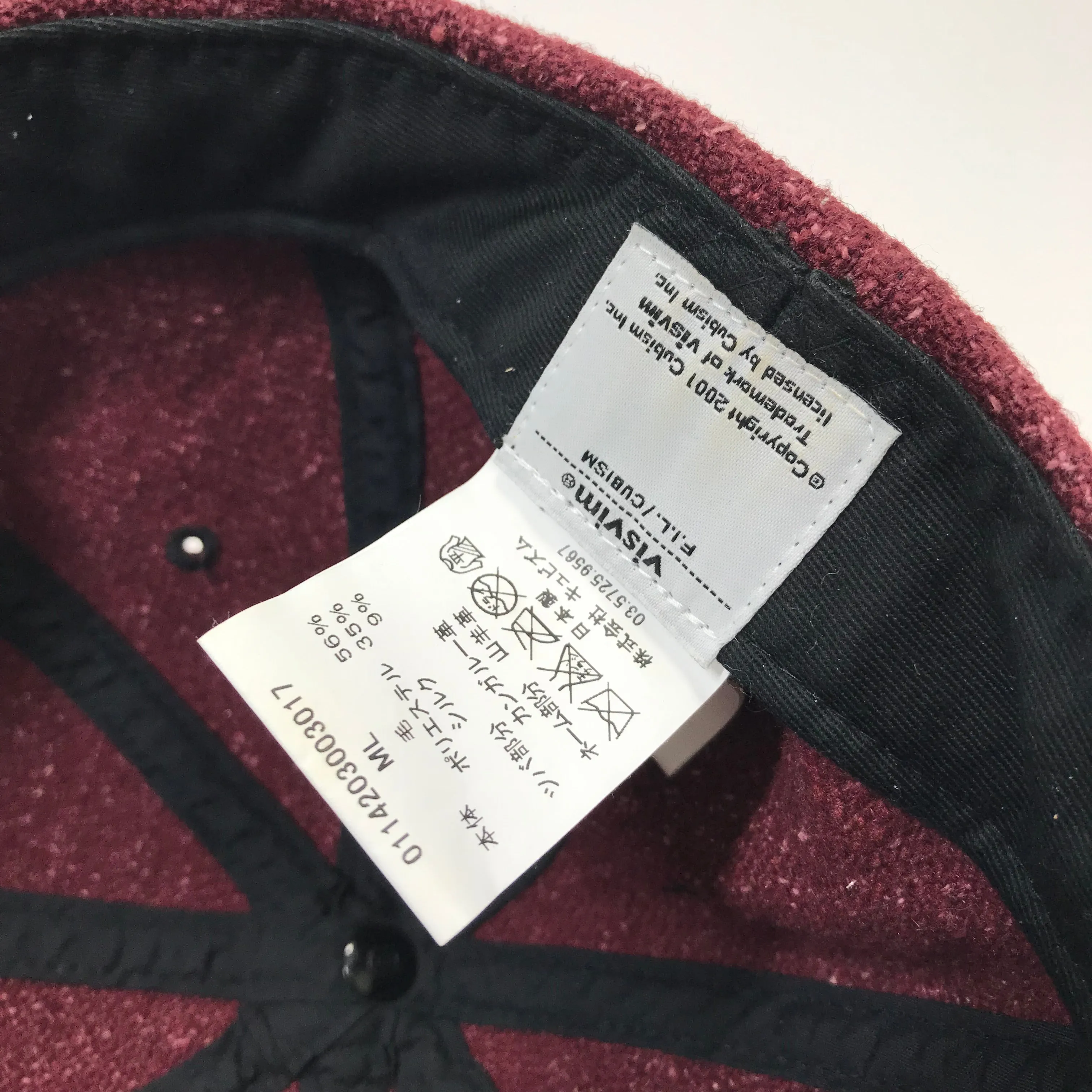 [M/L] Visvim Excelsior Cap Wool / Kangaroo Leather Hat