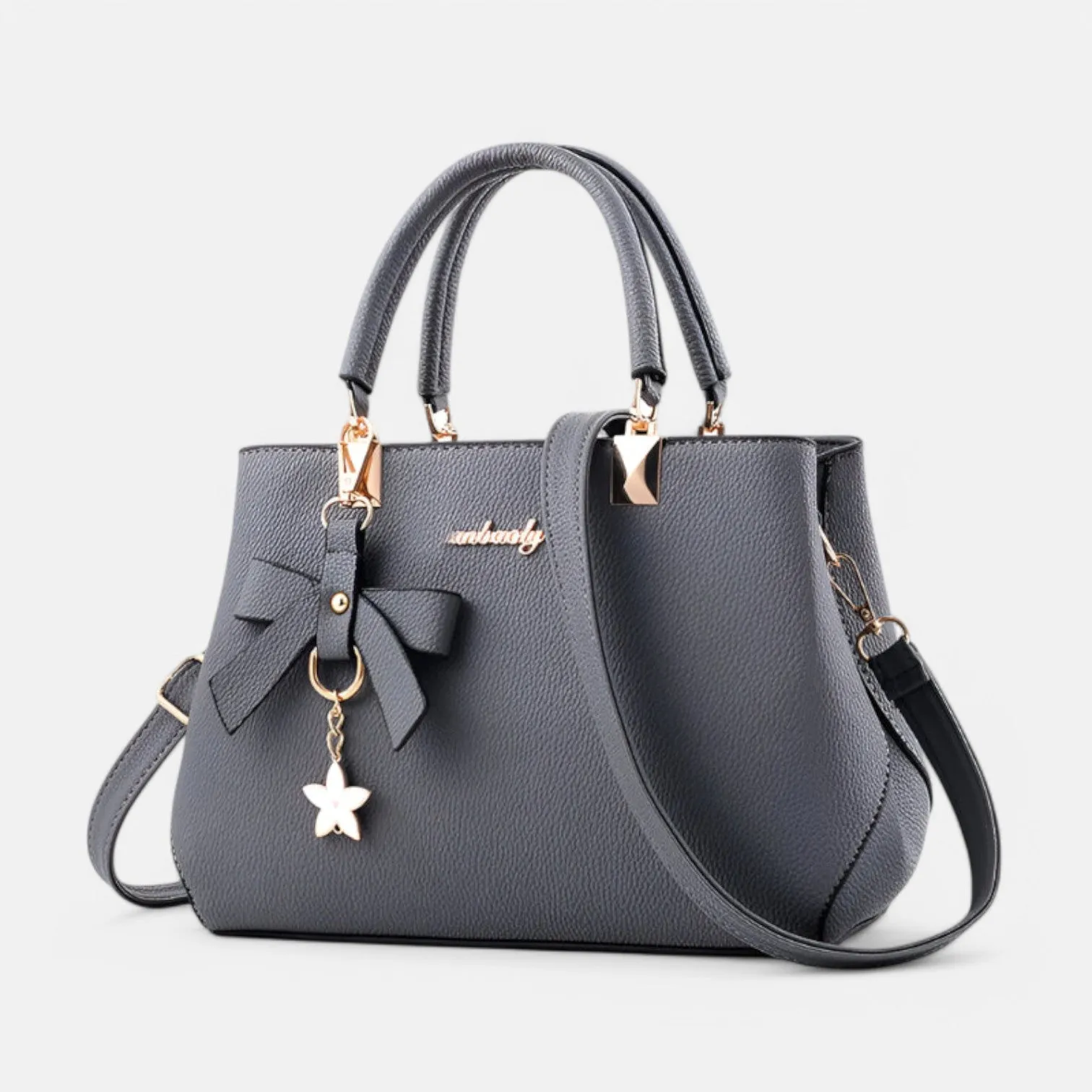Monacogents | Elegant Messenger Bag with Floral Pendant