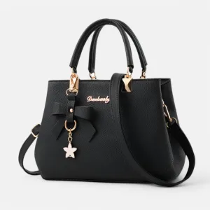 Monacogents | Elegant Messenger Bag with Floral Pendant