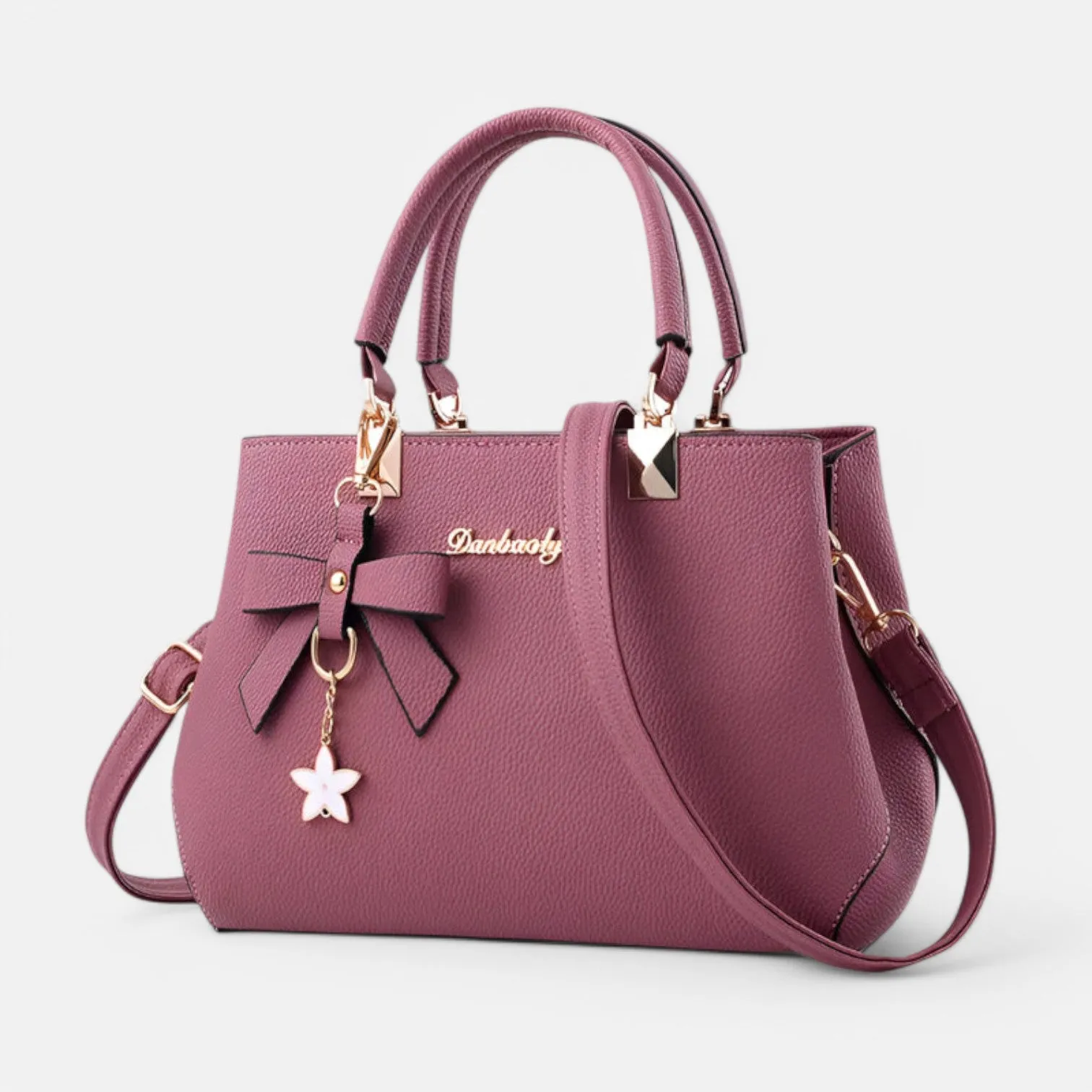 Monacogents | Elegant Messenger Bag with Floral Pendant