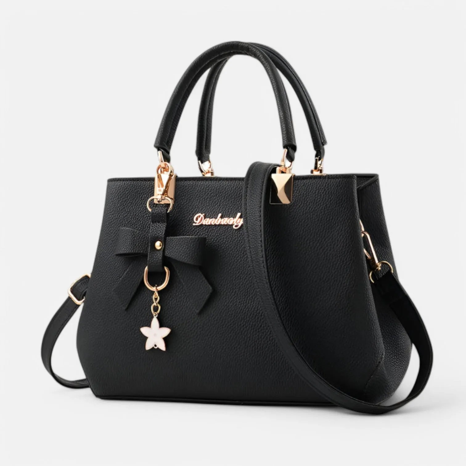 Monacogents | Elegant Messenger Bag with Floral Pendant
