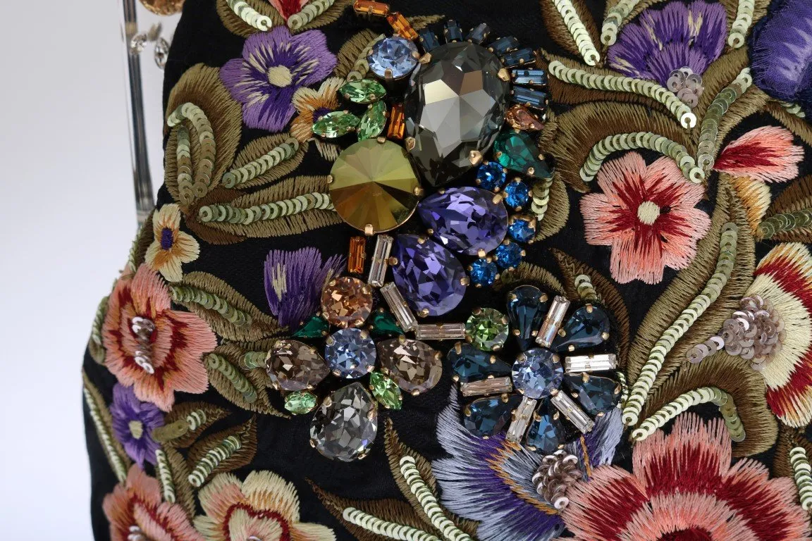 Multicolor VANDA Floral Embroidered Bag Designer Handbag for Women