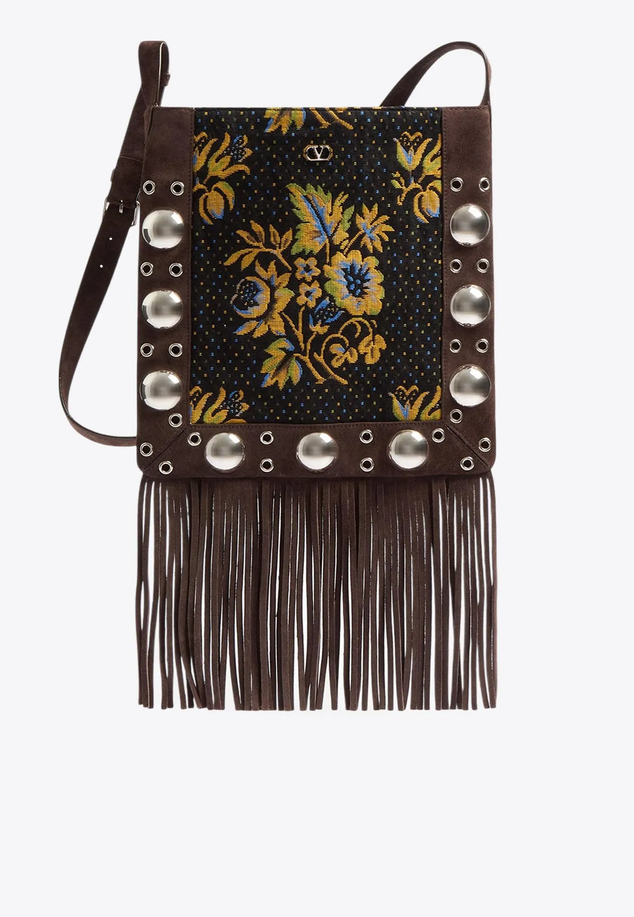 Nellcote Jacquard Fringed Crossbody Bag