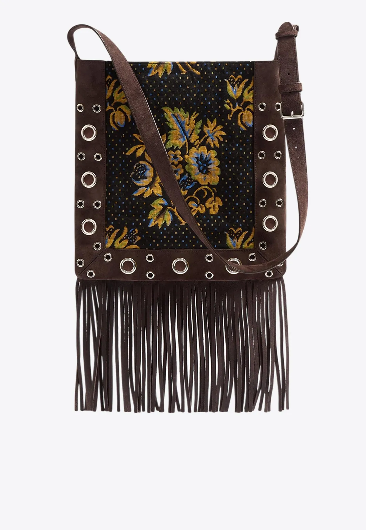 Nellcote Jacquard Fringed Crossbody Bag