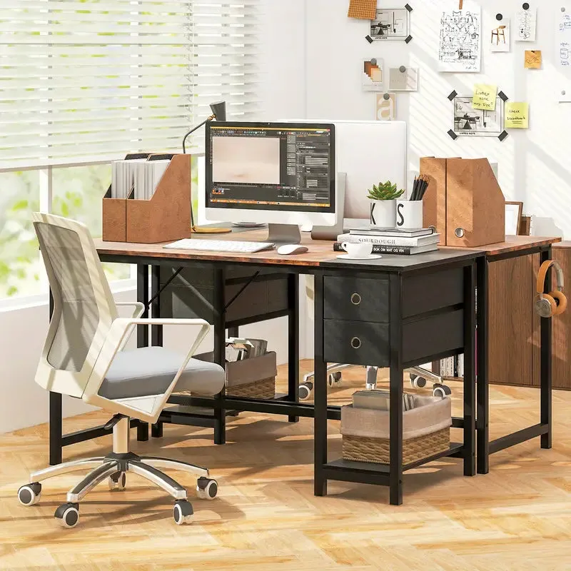 NEW in box! MULTIGOT 55" Home Office Desk with Storage Headphone Hook Shelf & 2 Drawers Laptop Desk, Retails $209 