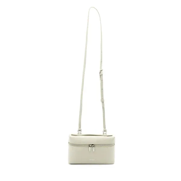 Number 2 ivory white leather handbag
