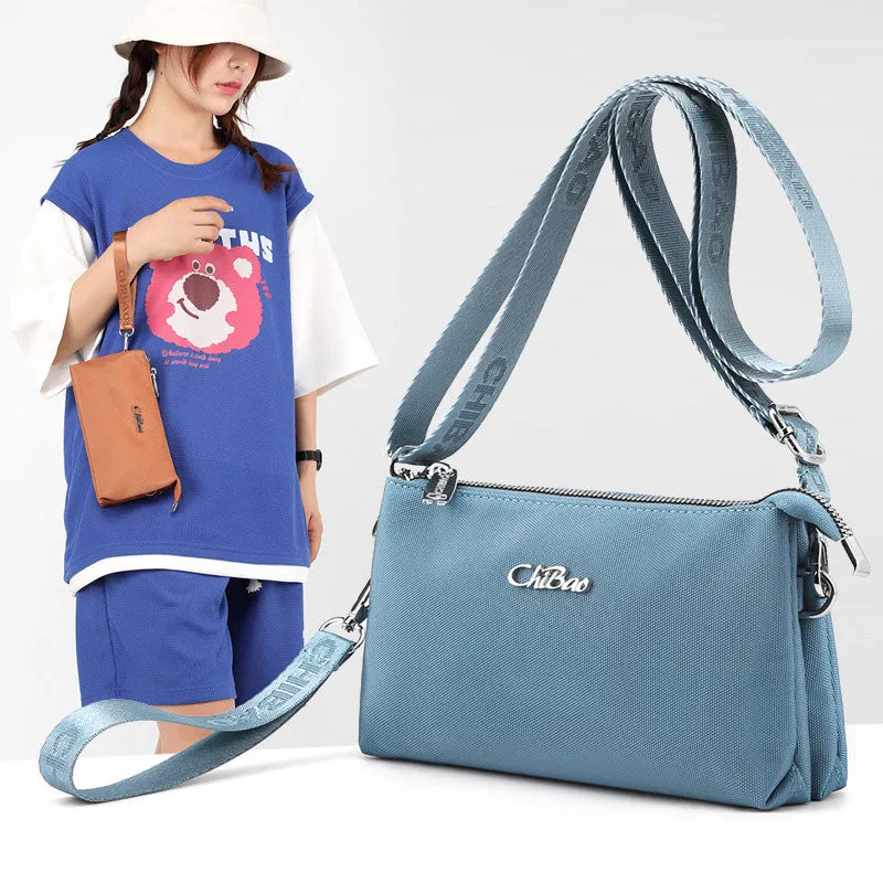 Nylon Multilayer Zip Coin Purse