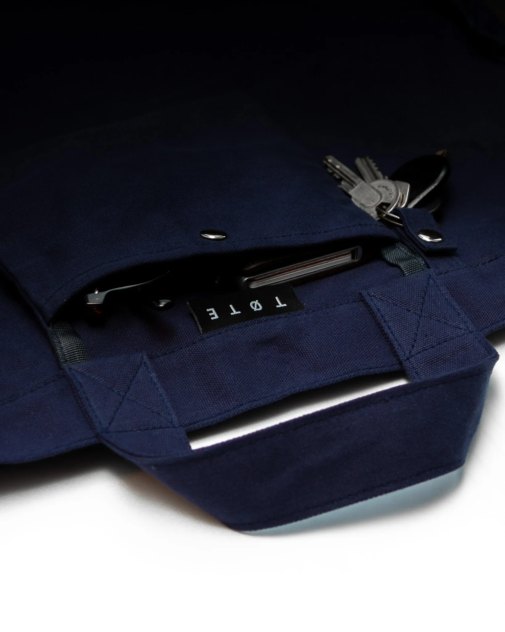 Off White/Blue TØTE Bag
