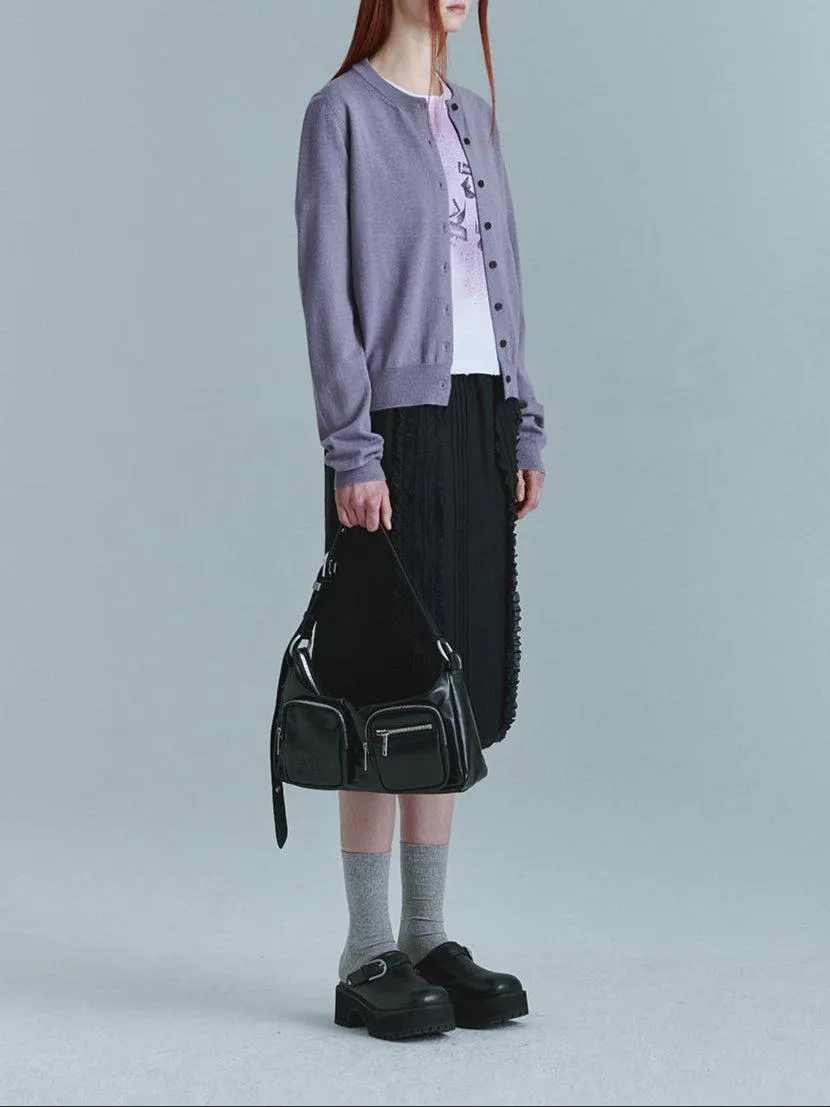 OUTPOCKET HOBO black glossy plain