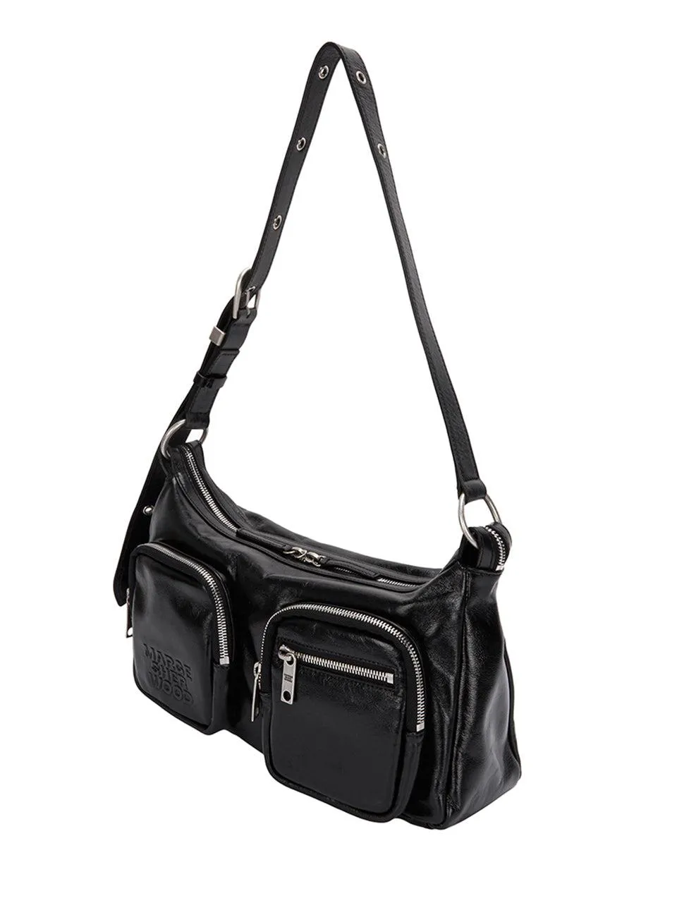 OUTPOCKET HOBO black glossy plain