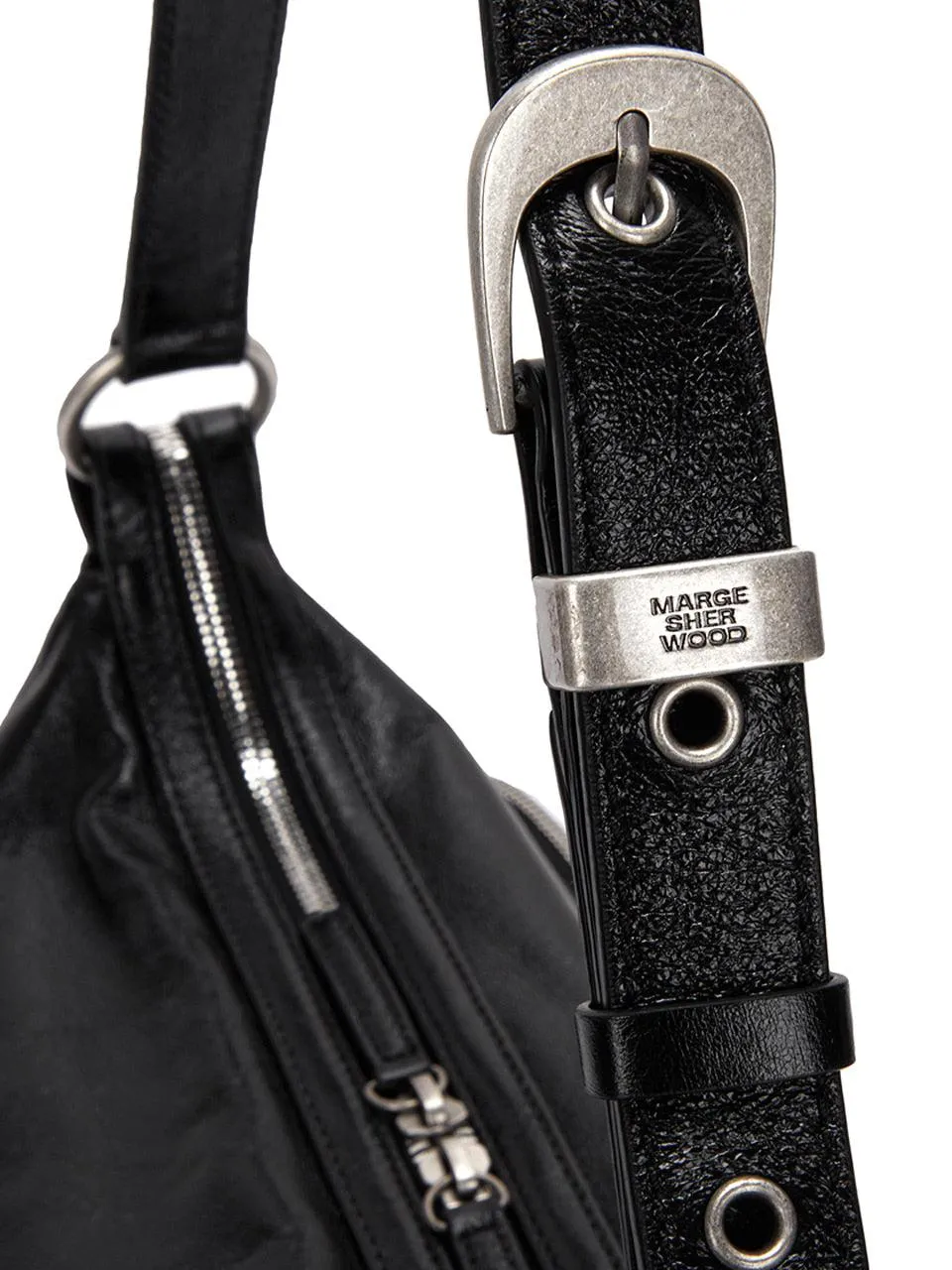 OUTPOCKET HOBO black glossy plain