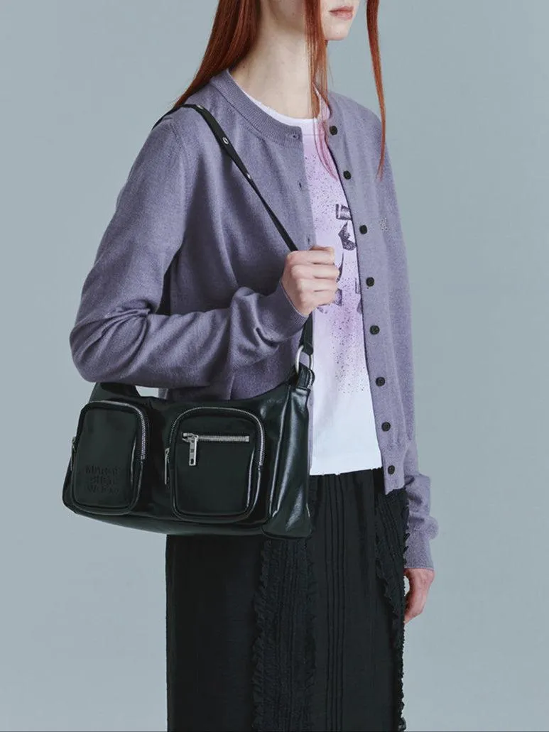 OUTPOCKET HOBO black glossy plain