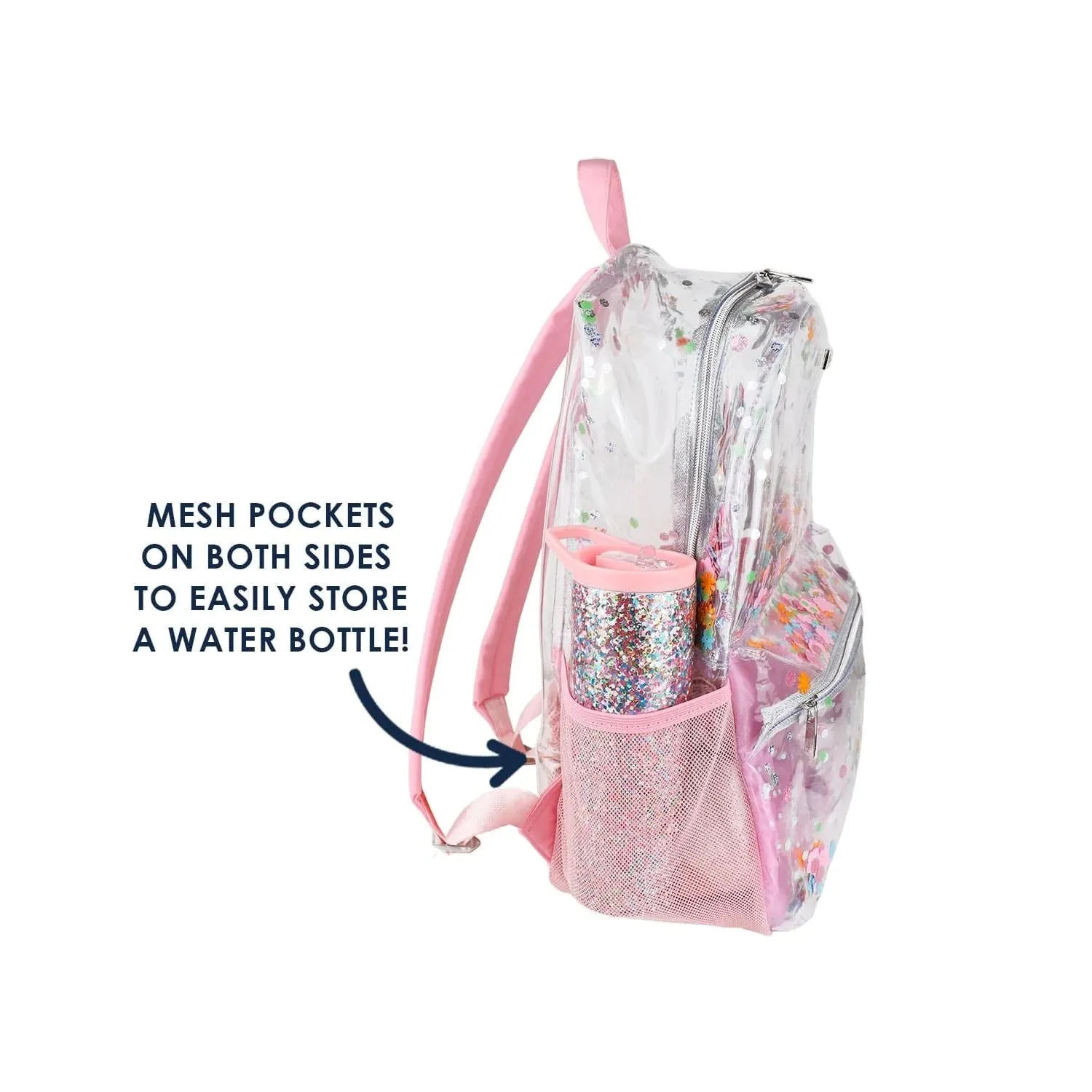 Packed Party Flower Shop Confetti Clear Backpack