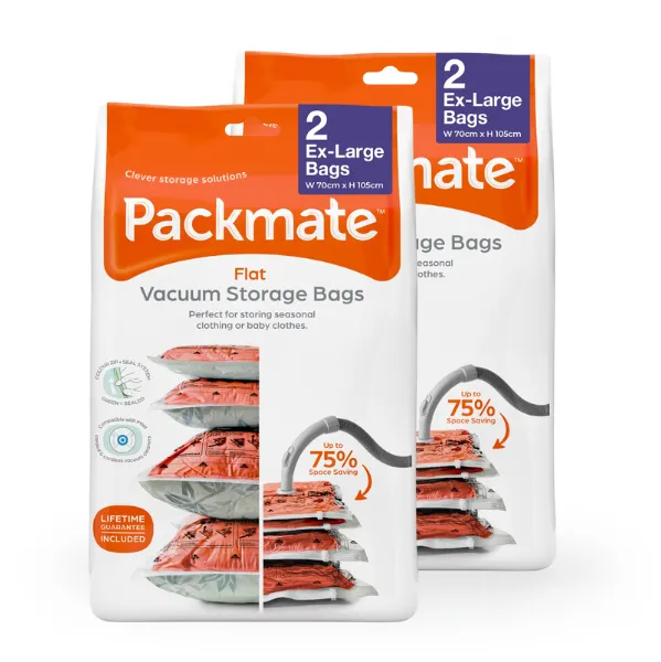 Packmate EXTRA LARGE Flat Vacuum Storage Bags (70x105cm)