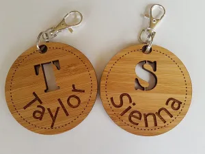 Personalised Bag Tags / Labels  - Bamboo
