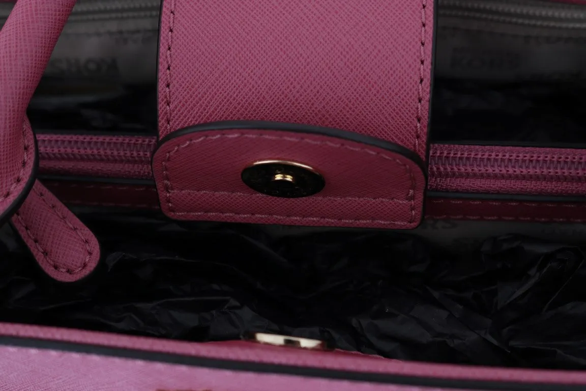 Pink HAILEE Leather Handbag