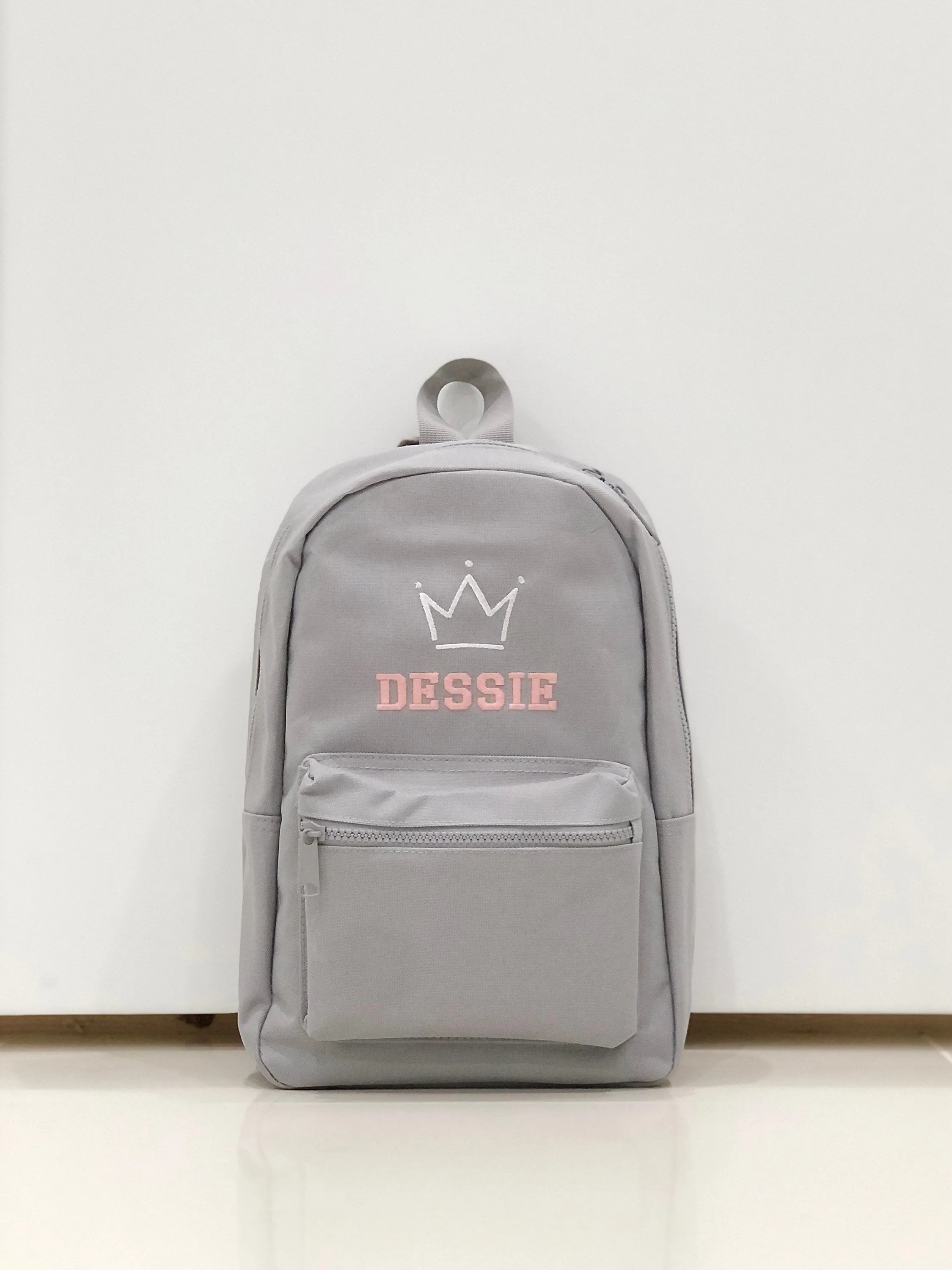 (Pink) Personalised Name & Design Unisex Mini Nursery School Backpack Rucksack Bag