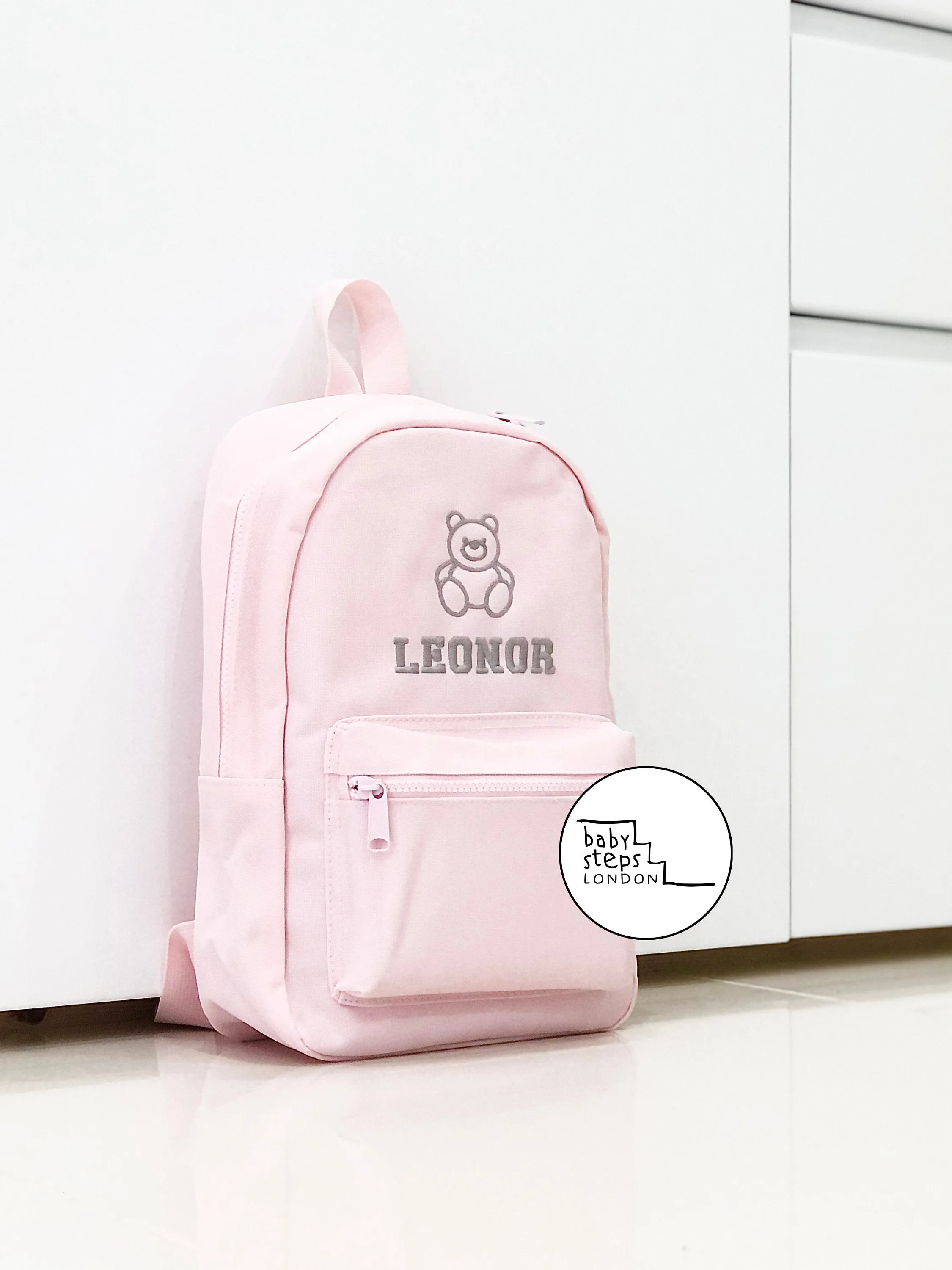 (Pink) Personalised Name & Design Unisex Mini Nursery School Backpack Rucksack Bag
