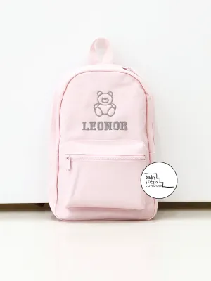 (Pink) Personalised Name & Design Unisex Mini Nursery School Backpack Rucksack Bag