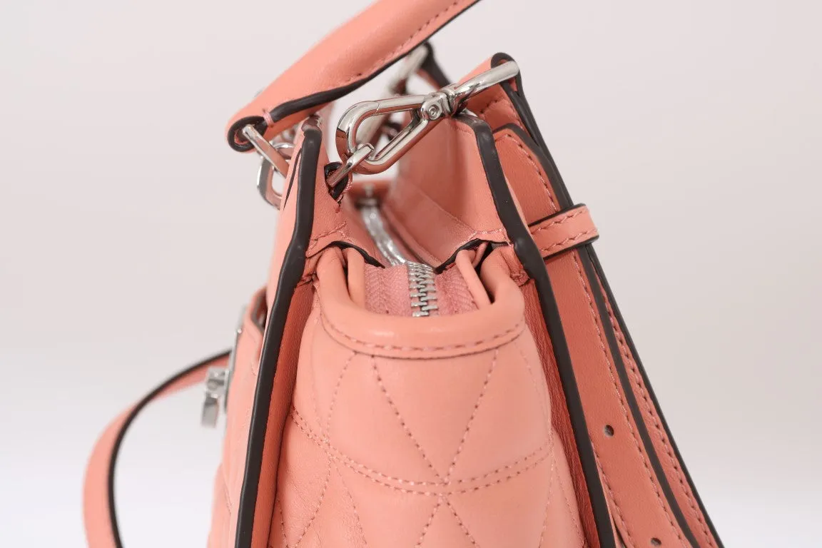 Pink VIVIANNE Leather Messenger Bag