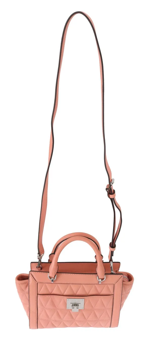 Pink VIVIANNE Leather Messenger Bag