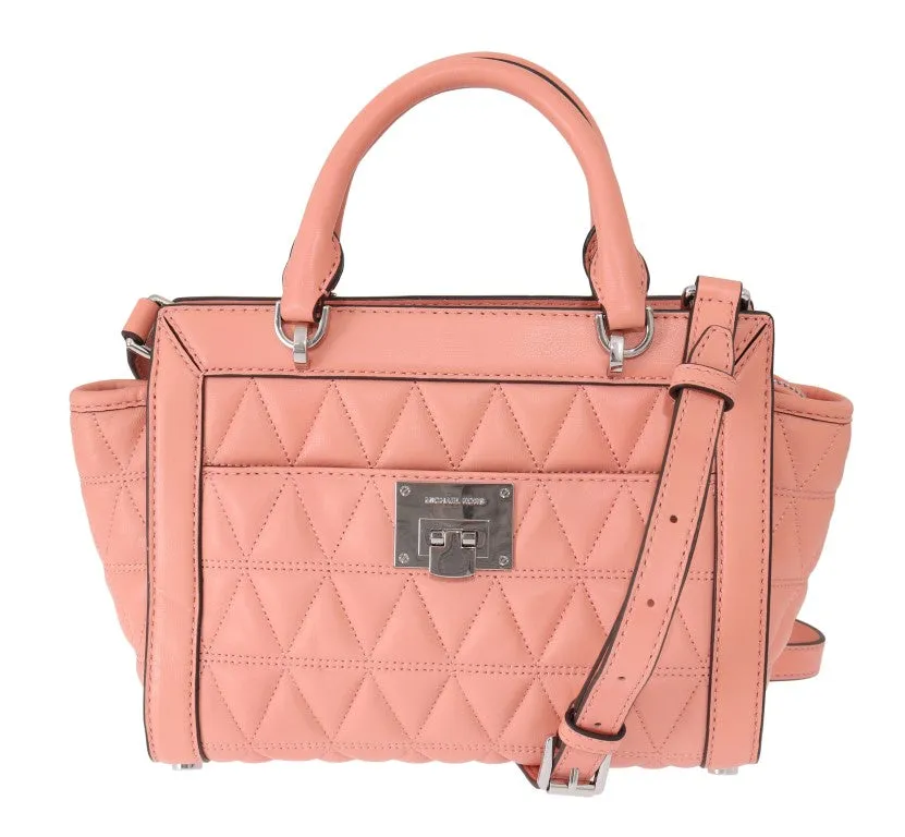 Pink VIVIANNE Leather Messenger Bag